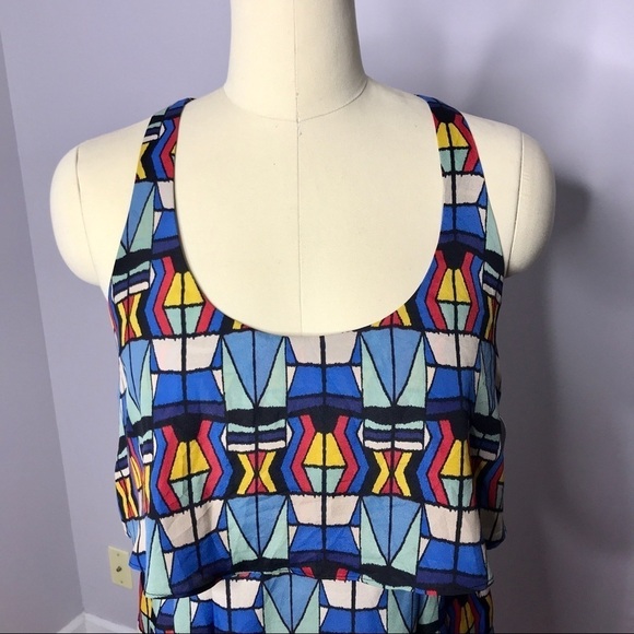 Jessica Simpson Multi Racerback Dress- Size 10 - Picture 3 of 7